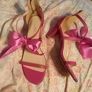 Pink midnight velvet heels